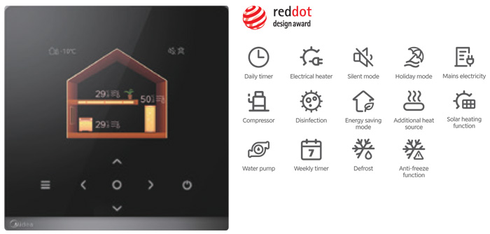 Термопомпа Midea MARS Mono R290 MHC-V35WD2RN7